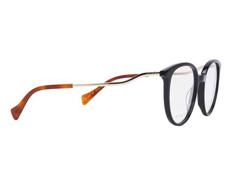 Gucci GG1008O 001 Eyeglasses in Shiny Black.